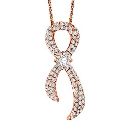 De Beers Forevermark  Foreverhope Cancer Awareness Ribbon Pendant