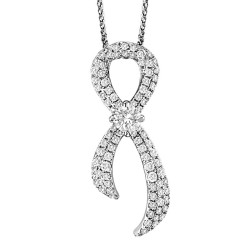 De Beers Forevermark  Foreverhope Cancer Awareness Ribbon Pendant