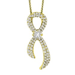De Beers Forevermark  Foreverhope Cancer Awareness Ribbon Pendant