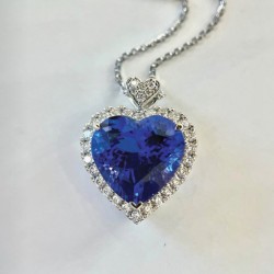 Heart Shaped Tanzanite Pendant