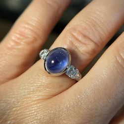 Sapphire Cabochon Ring