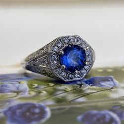 Round Tanzanite Ring