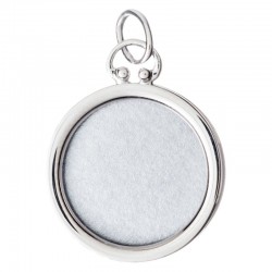 Sterling Silver Round Locket Photo Charm