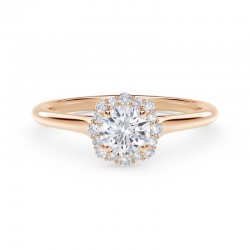 Center of My Universe® Floral Halo Engagement Ring