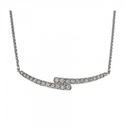 Diamond Crossover Necklace