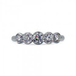 Half-Bezel Diamond Ring
