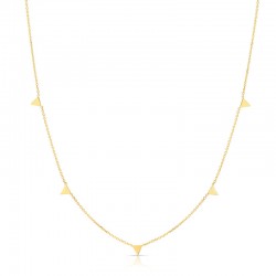 14K Yellow Spike Necklace