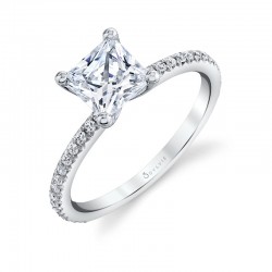 Princess Cut Classic Engagement Ring - Adorlee