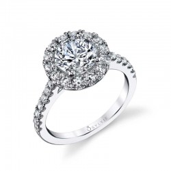 Modern Solitaire Engagement Ring - Aubree