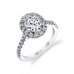 Oval Cut Classic Halo Engagement Ring - Jacalyn