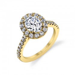 Oval Cut Classic Halo Engagement Ring - Jacalyn