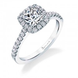 Classic Engagement Ring with Halo - Emma