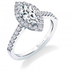 Classic Engagement Ring with Halo - Emma