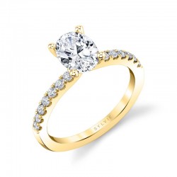 Oval Cut Classic Engagement Ring - Celeste