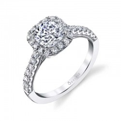 Halo Engagement Ring - Diandra