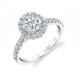 Halo Engagement Ring - Jillian