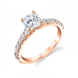 Round Cut Classic Engagement Ring - Veronique