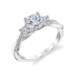 Three Stone Engagement Ring - Evangeline