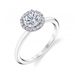 Classic Halo Engagement Ring - Elsie