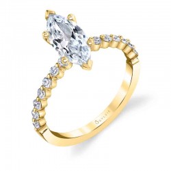 Marquise Cut Classic Engagement Ring - Athena