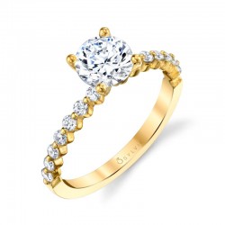 Round Cut Classic Engagement Ring - Athena