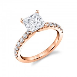 Princess Cut Classic Engagement Ring - Aimee