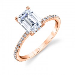 Emerald Cut Classic Engagement Ring - Maryam