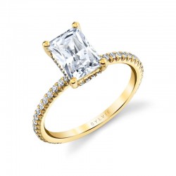 Radiant Cut Classic Engagement Ring - Maryam