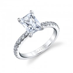 Radiant Cut Classic Engagement Ring - Vanessa