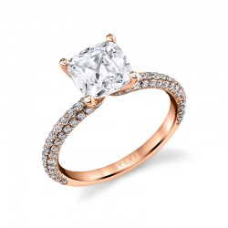 Cushion Cut Classic Pave Engagement Ring - Braylin
