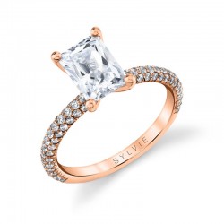 Radiant Cut Classic Pave Engagement Ring - Braylin