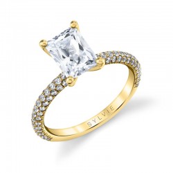 Radiant Cut Classic Pave Engagement Ring - Braylin