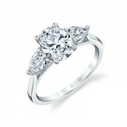 Three Stone Engagement Ring - Martine