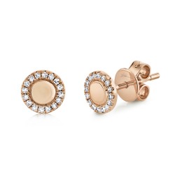 .10ct Diamond Stud Earrings 14K Rose Gold