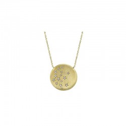 .14ct Diamond Star Necklace 14K Yellow Gold
