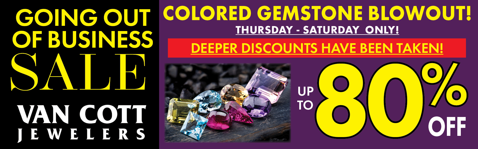 Going Out of Business - Colored Gem Blowout