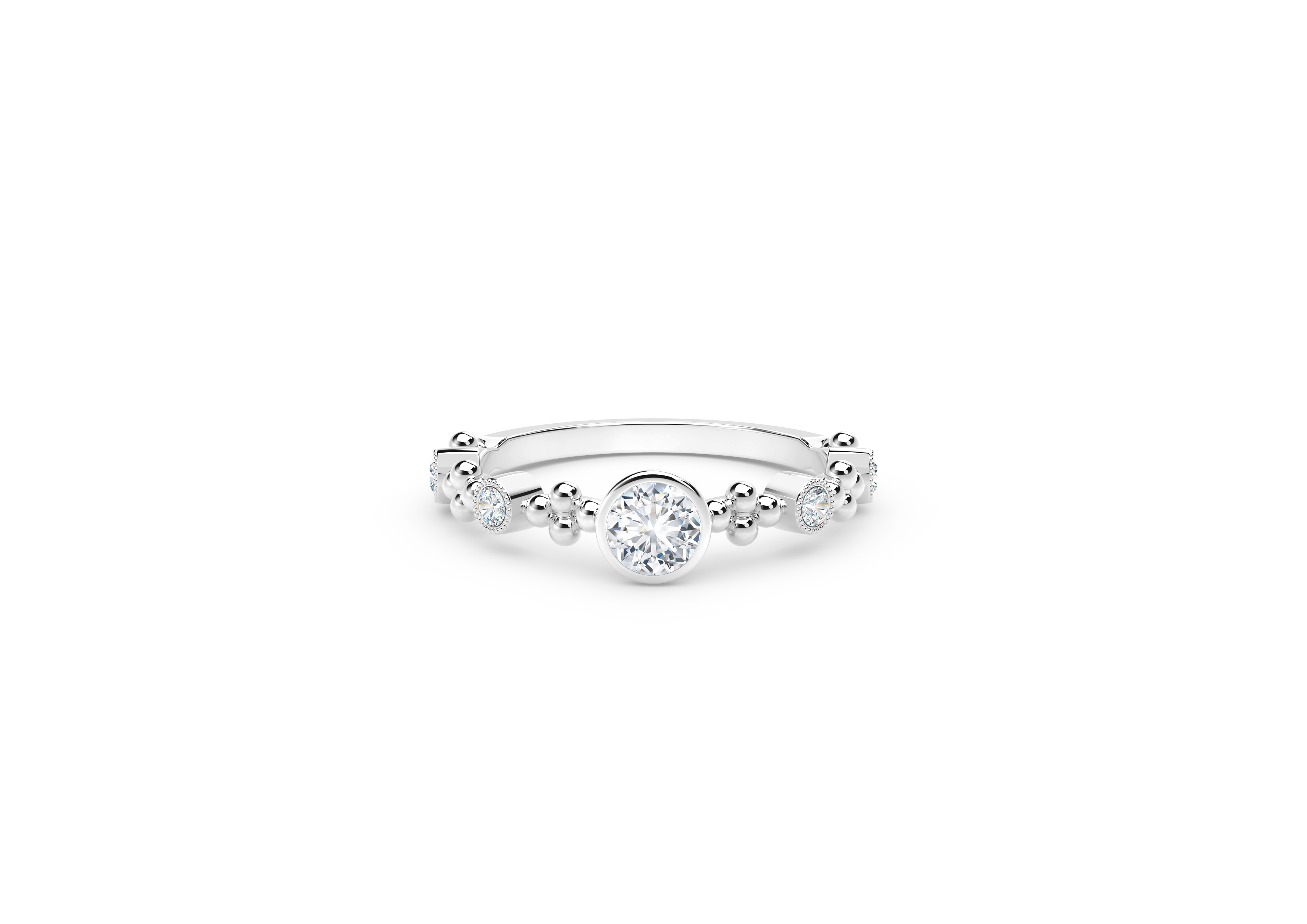 Forevermark Setting® Solitaire Pavé Ring - The Palace