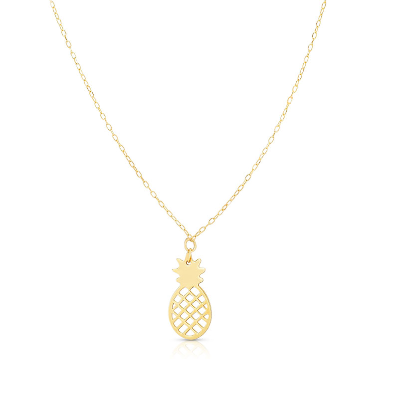14K Pineapple Necklace - RC1549-18