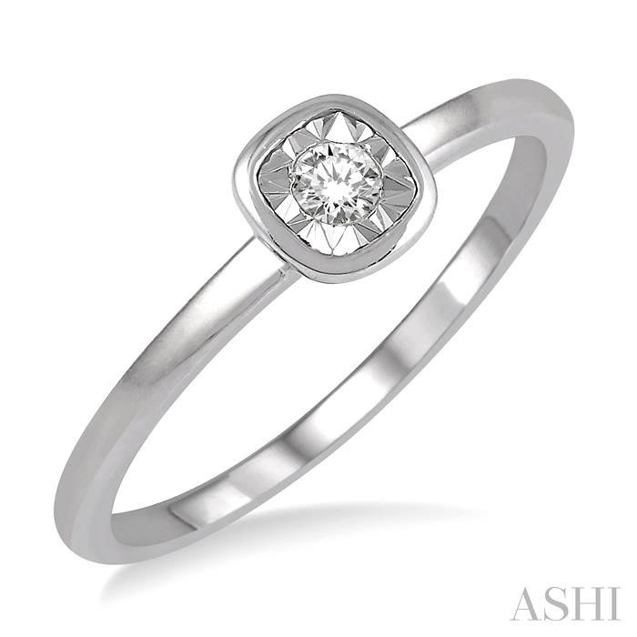 STACKABLE CUSHION SHAPE DIAMOND PROMISE RING