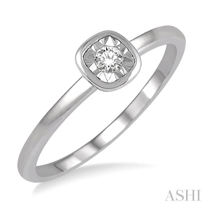 Stackable Cushion Shape Diamond Promise Ring