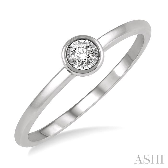 Stackable Round Shape Diamond Promise Ring