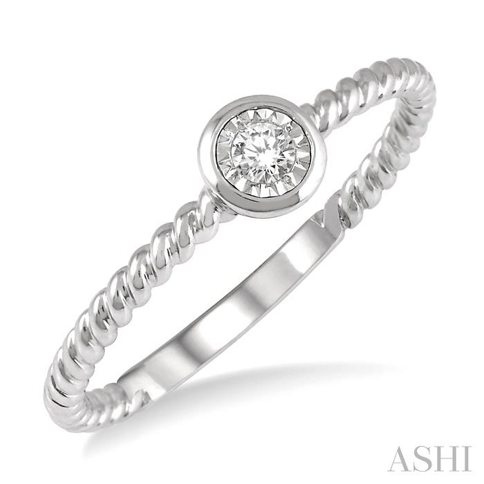 STACKABLE ROUND SHAPE DIAMOND PROMISE RING