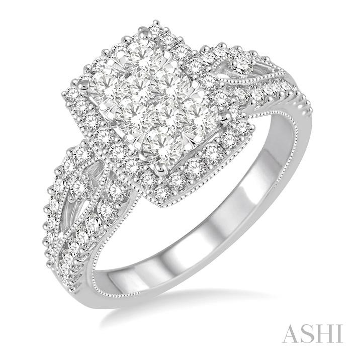 HALO LOVEBRIGHT DIAMOND ENGAGEMENT RING