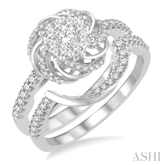 FLOWER LOVEBRIGHT DIAMOND WEDDING SET