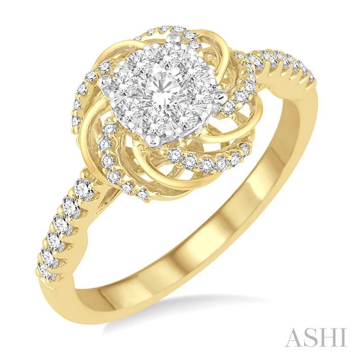 FLOWER LOVEBRIGHT DIAMOND ENGAGEMENT RING