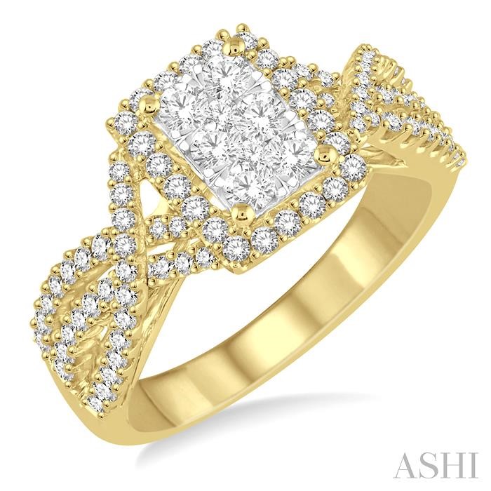 HALO LOVEBRIGHT DIAMOND ENGAGEMENT RING