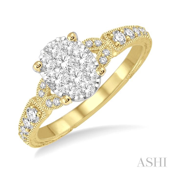 Oval Shape Lovebright Diamond Engagement Ring