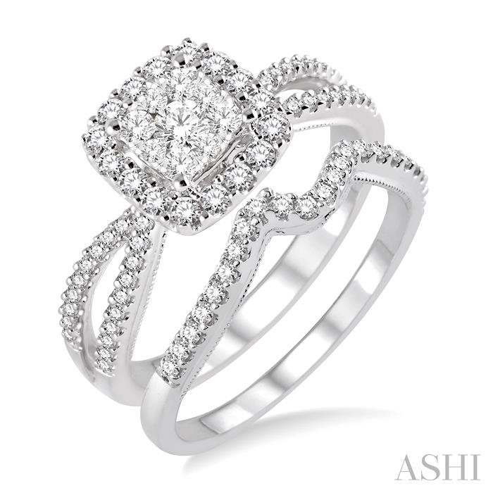 HALO LOVEBRIGHT DIAMOND WEDDING SET