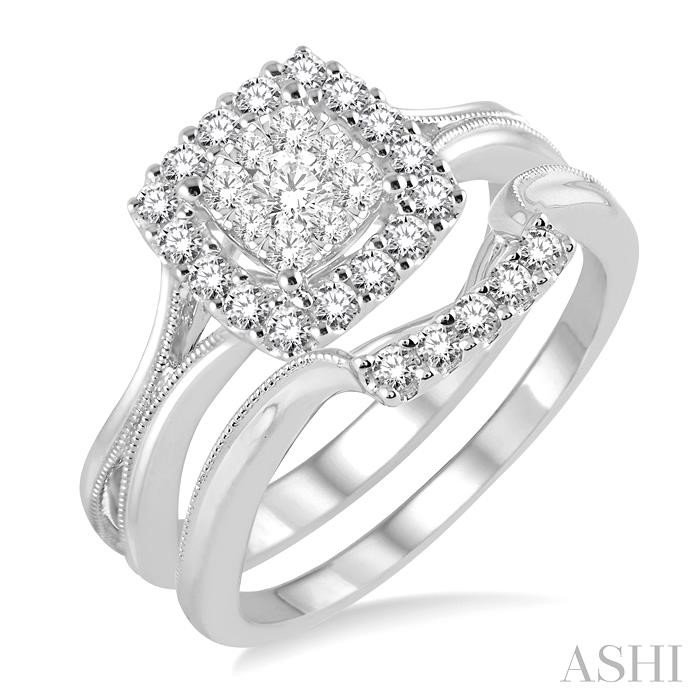 HALO LOVEBRIGHT DIAMOND WEDDING SET