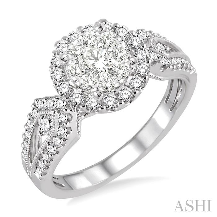 HALO LOVEBRIGHT DIAMOND ENGAGEMENT RING